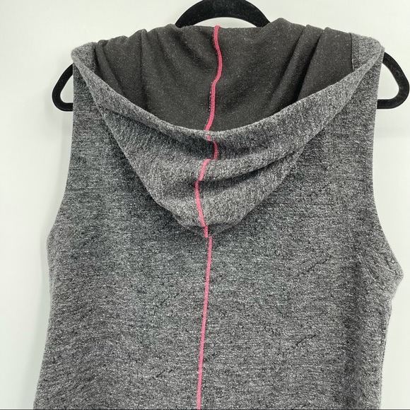 Eileen Fisher Asymmetric Zip Hoodie Size L Gray - Picture 11 of 14